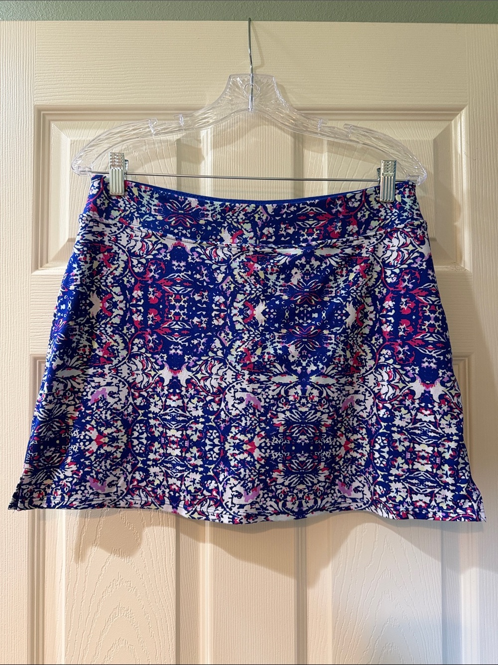 Tranquility by Colorado Clothing Blue & Pink Printed Mini Skirt